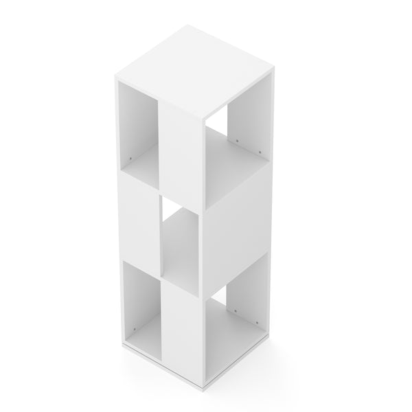 Bücherregal Drehregal JOAN mit 3 Fächer 34 x 109 cm weiss