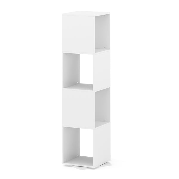 Bücherregal Drehregal KIANO mit 4 Ebenen 36 x 150 cm weiss