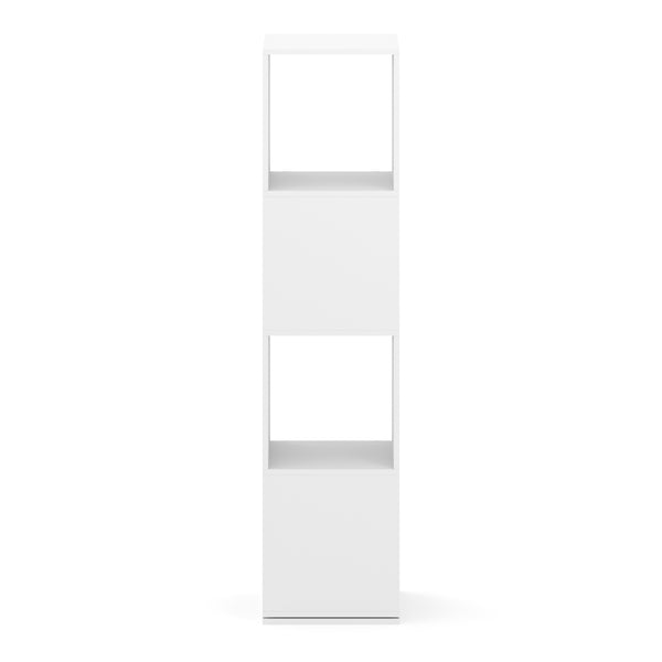 Bücherregal Drehregal KIANO mit 4 Ebenen 36 x 150 cm weiss