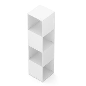 Bücherregal Drehregal KIANO mit 4 Ebenen 36 x 150 cm weiss