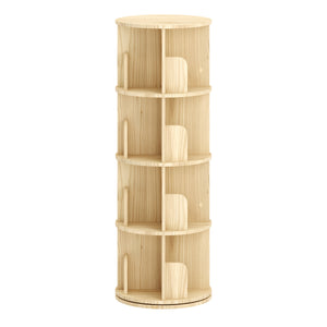 Bücherregal Drehregal VEDA mit 4 Ebenen 44 x 126 cm natur