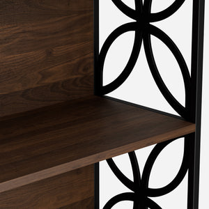 Bücherregal FLORIUM 80 x 180 cm braun/schwarz