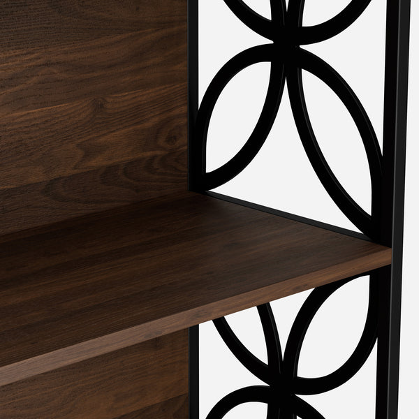 Bücherregal FLORIUM 80 x 180 cm braun/schwarz