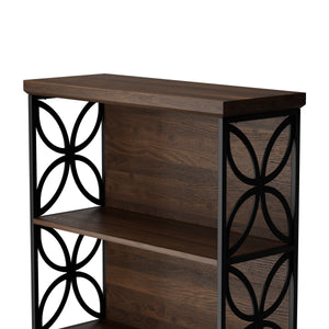 Bücherregal FLORIUM 80 x 180 cm braun/schwarz