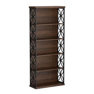 Bücherregal FLORIUM 80 x 180 cm braun/schwarz