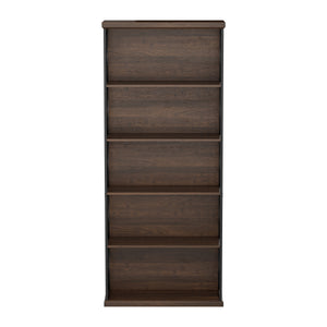 Bücherregal FLORIUM 80 x 180 cm braun/schwarz