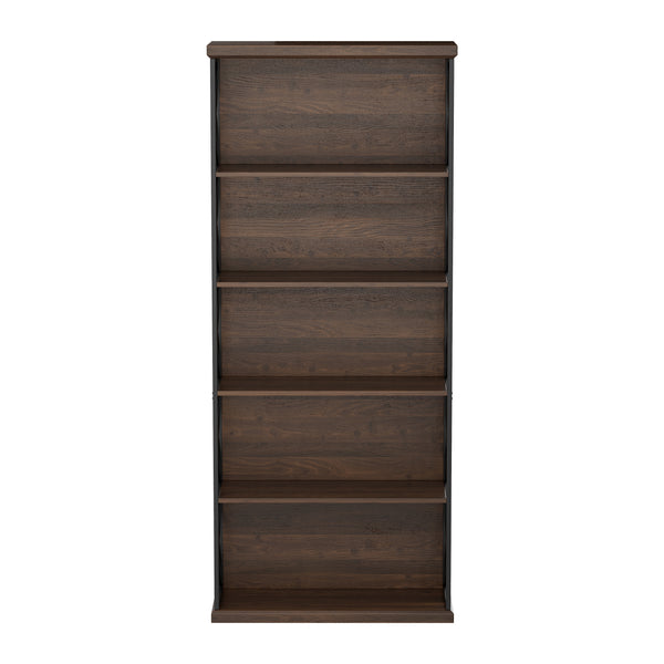Bücherregal FLORIUM 80 x 180 cm braun/schwarz