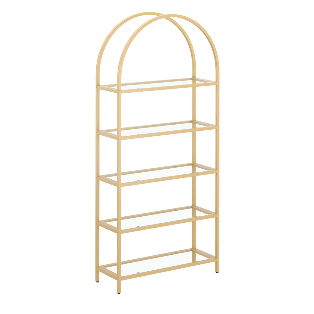 Libreria in vetro TYRO 83 x 183 cm oro