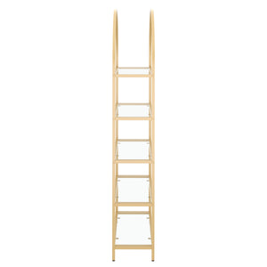 Bücherregal Glas TYRO 83 x 183 cm gold