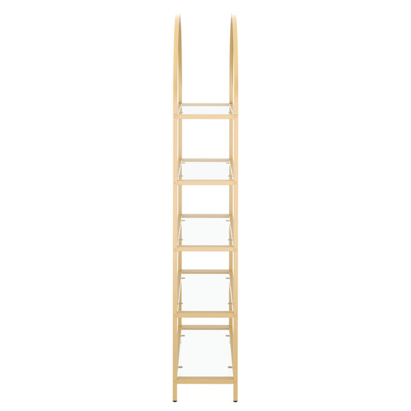 Bücherregal Glas TYRO 83 x 183 cm gold