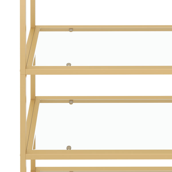 Bücherregal Glas TYRO 83 x 183 cm gold