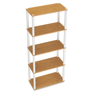 Bücherregal MANIFIC 60 x 30 x 146 cm braun/weiss