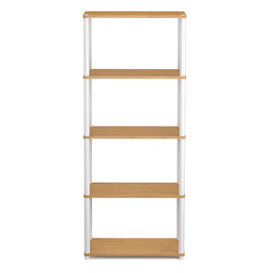Bücherregal MANIFIC 60 x 30 x 146 cm braun/weiss
