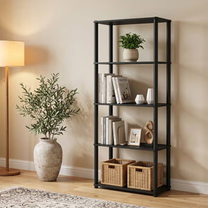 Bücherregal MANIFIC 60 x 30 x 146 cm schwarz