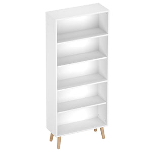 Bücherregal NORDIC 60 x 24 x 144 cm weiss