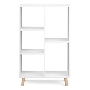 Bücherregal NORDIC mit 5 Fächern 60 x 30 x 95 cm weiss