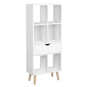 Bücherregal NORDIC 50 x 24 x121 cm weiss