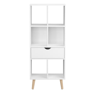 Bücherregal NORDIC 50 x 24 x121 cm weiss