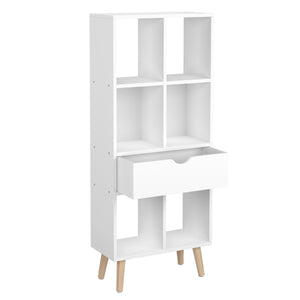 Bücherregal NORDIC 50 x 24 x121 cm weiss