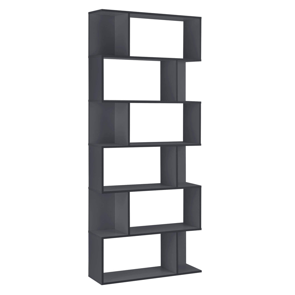 Libreria Borrby 192x80x24 cm con 6 ripiani, grigio