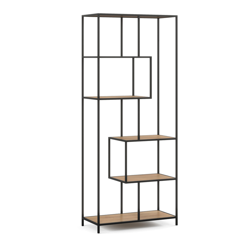 Libreria Seaford 77 x 185 cm marrone/nero