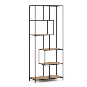 Bücherregal SEAFORD  77 x 185 cm braun/schwarz