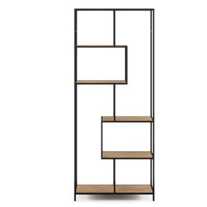 Bücherregal SEAFORD  77 x 185 cm braun/schwarz