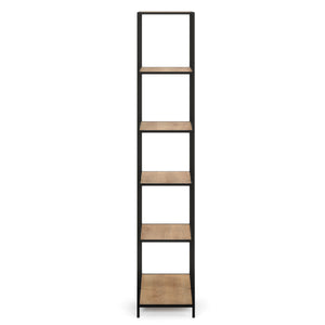 Bücherregal SEAFORD  77 x 185 cm braun/schwarz