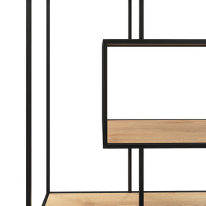 Bücherregal SEAFORD  77 x 185 cm braun/schwarz
