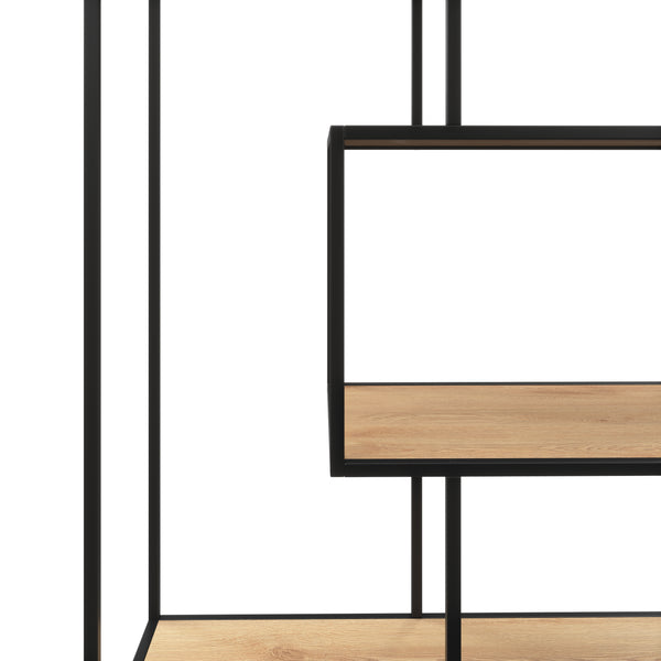 Bücherregal SEAFORD  77 x 185 cm braun/schwarz