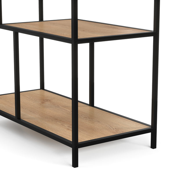 Bücherregal SEAFORD  77 x 185 cm braun/schwarz