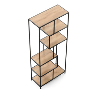 Bücherregal SEAFORD  77 x 185 cm braun/schwarz