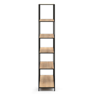 Bücherregal SEAFORD 114 x 185 cm braun/schwarz
