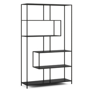 Bücherregal SEAFORD 114 x 185 cm schwarz