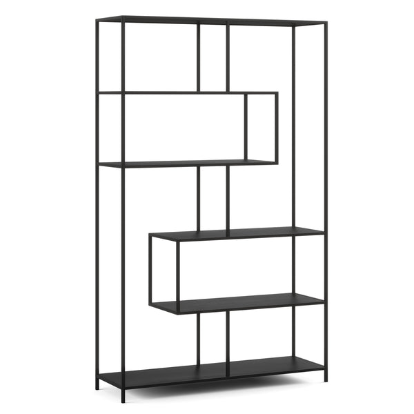 Bücherregal SEAFORD 114 x 185 cm schwarz