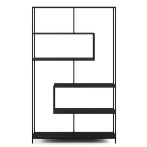 Bücherregal SEAFORD 114 x 185 cm schwarz
