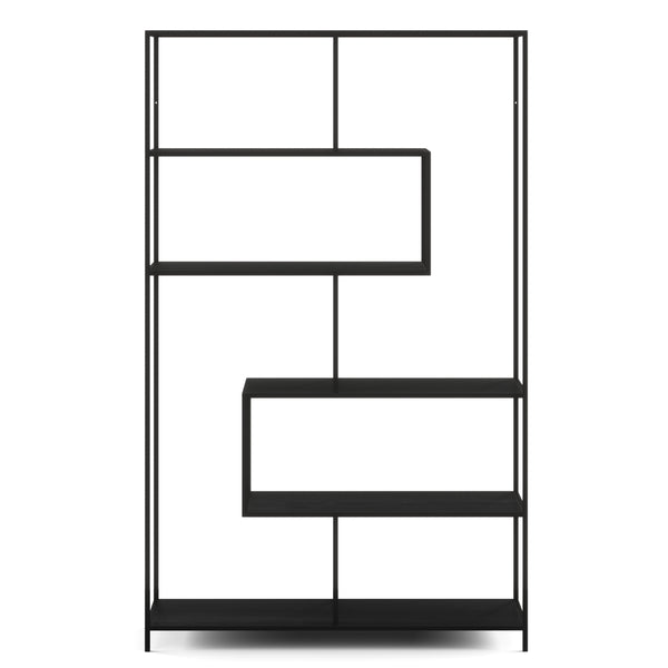 Bücherregal SEAFORD 114 x 185 cm schwarz