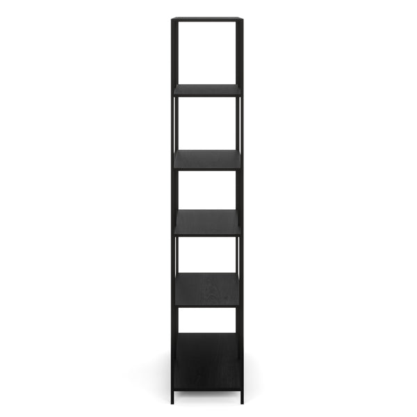 Bücherregal SEAFORD 114 x 185 cm schwarz