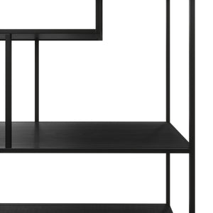 Bücherregal SEAFORD 114 x 185 cm schwarz