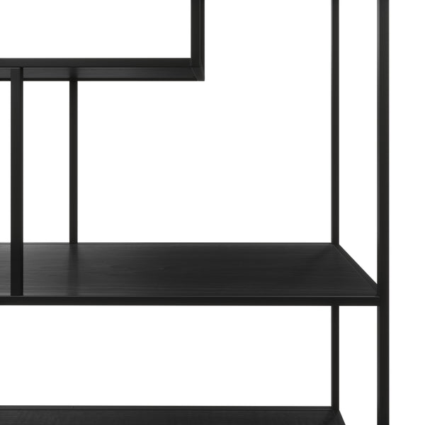 Bücherregal SEAFORD 114 x 185 cm schwarz