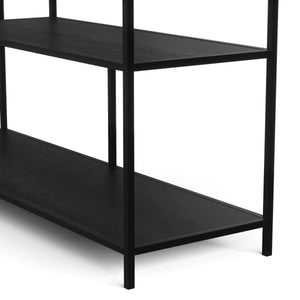 Bücherregal SEAFORD 114 x 185 cm schwarz