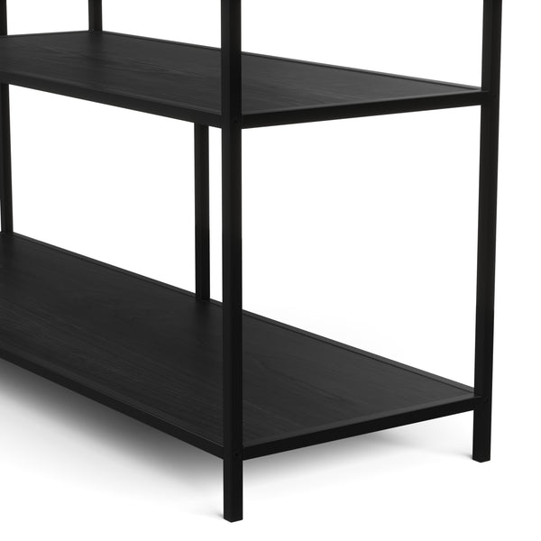 Bücherregal SEAFORD 114 x 185 cm schwarz