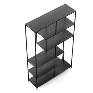 Bücherregal SEAFORD 114 x 185 cm schwarz