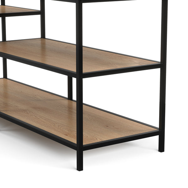 Bücherregal SEAFORD 114 x 78 cm braun/schwarz