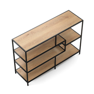 Bücherregal SEAFORD 114 x 78 cm braun/schwarz