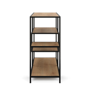 Bücherregal SEAFORD 114 x 78 cm braun/schwarz