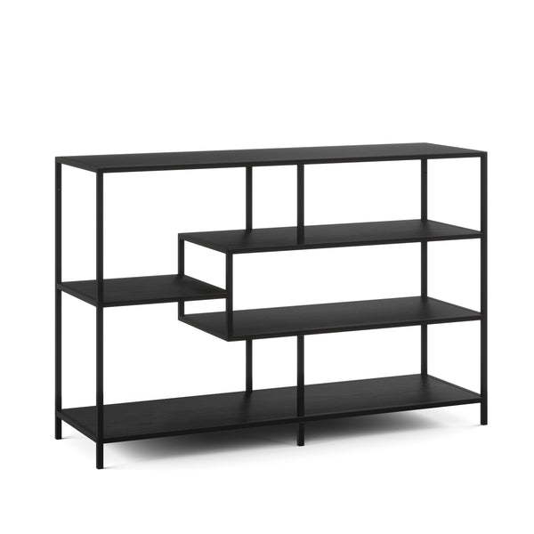 Bücherregal SEAFORD 114 x 78 cm schwarz