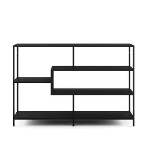 Bücherregal SEAFORD 114 x 78 cm schwarz