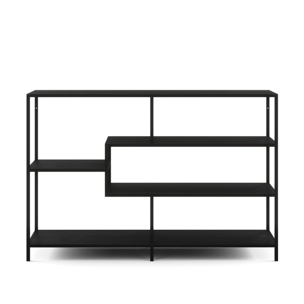 Bücherregal SEAFORD 114 x 78 cm schwarz