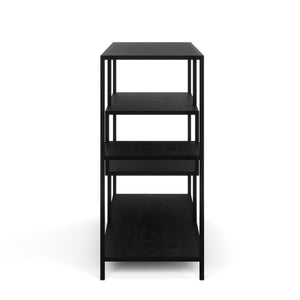 Bücherregal SEAFORD 114 x 78 cm schwarz